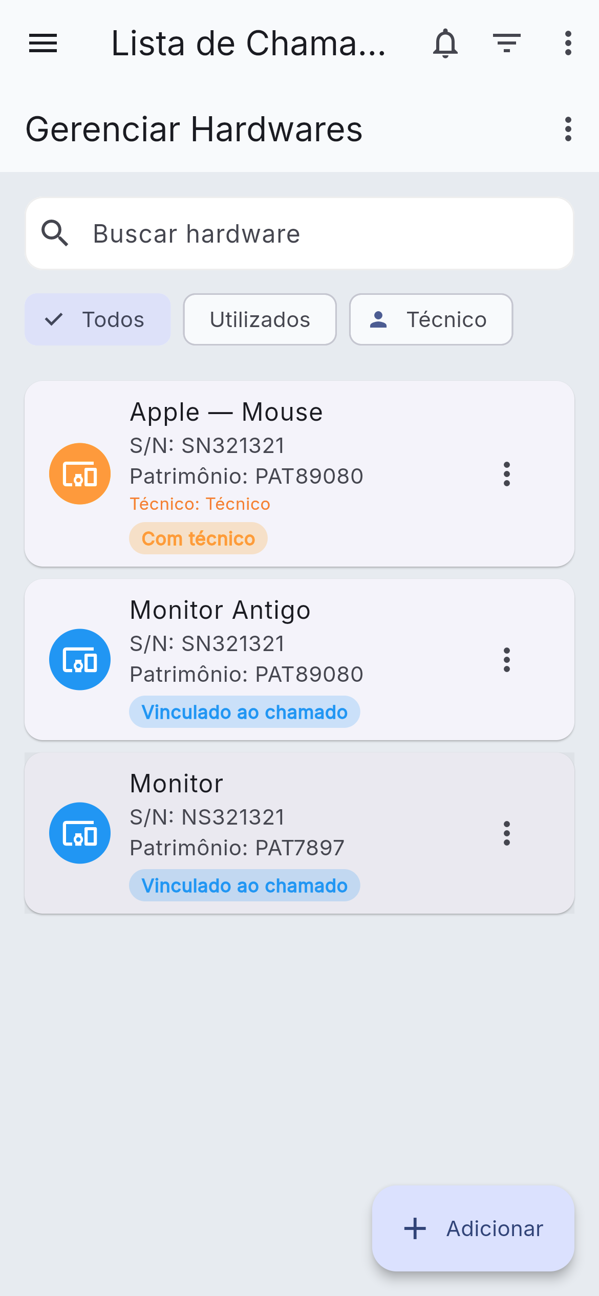 Gerenciamento de hardwares